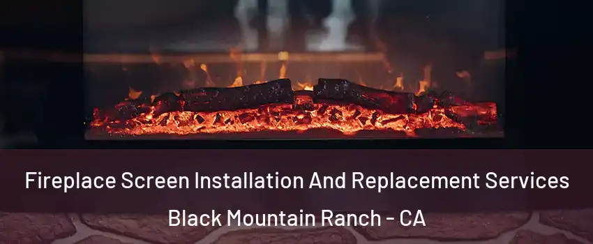 Fireplace Screen Installation And Replacement Services Black Mountain Ranch - CA