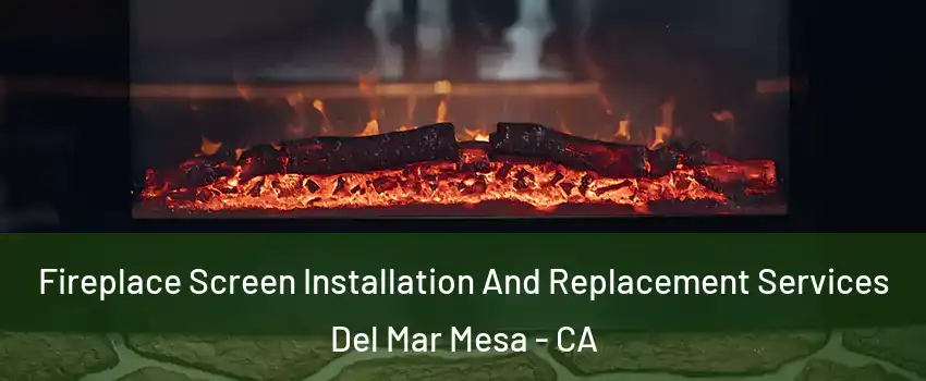 Fireplace Screen Installation And Replacement Services Del Mar Mesa - CA