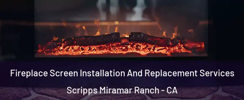 Fireplace Screen Installation And Replacement Services Scripps Miramar Ranch - CA